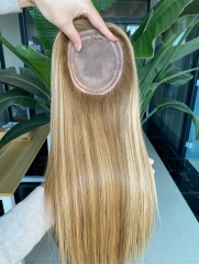 Youzi 5.5×6inch Indian virgin18inch #88R Mono Toppers Lace Toupee for Women Monofilament Topper